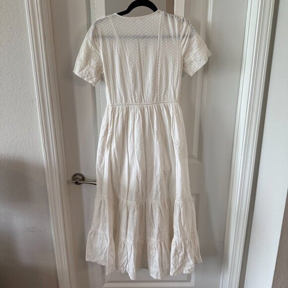 Jonathan Simkhai White Eyelet Midi Dress Size XS Color White - Picture 3 of 4